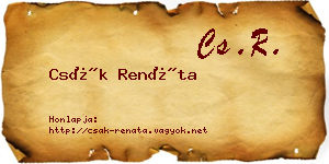 Csák Renáta névjegykártya